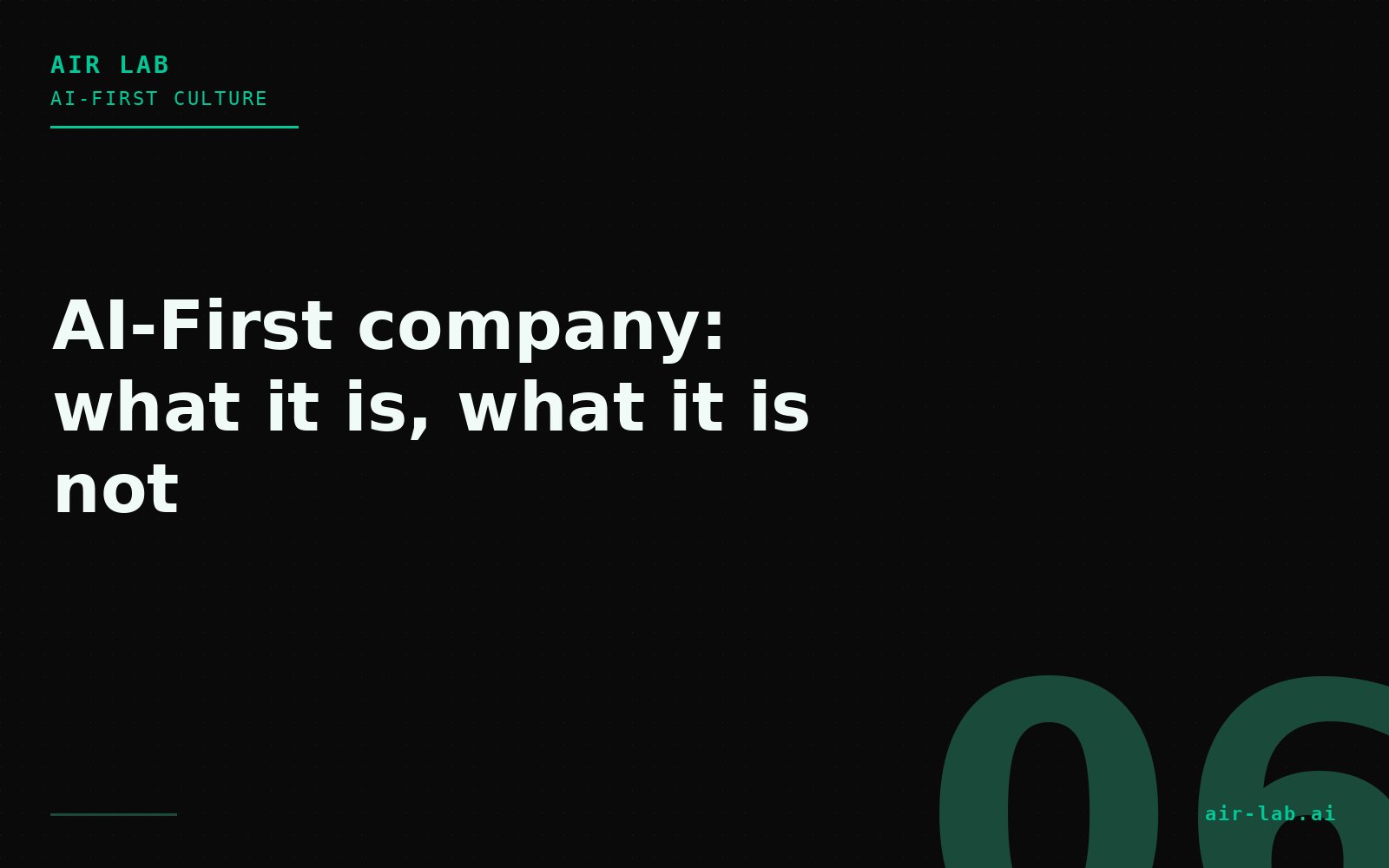 AI-First company: what it is, what it is not, and why it matters