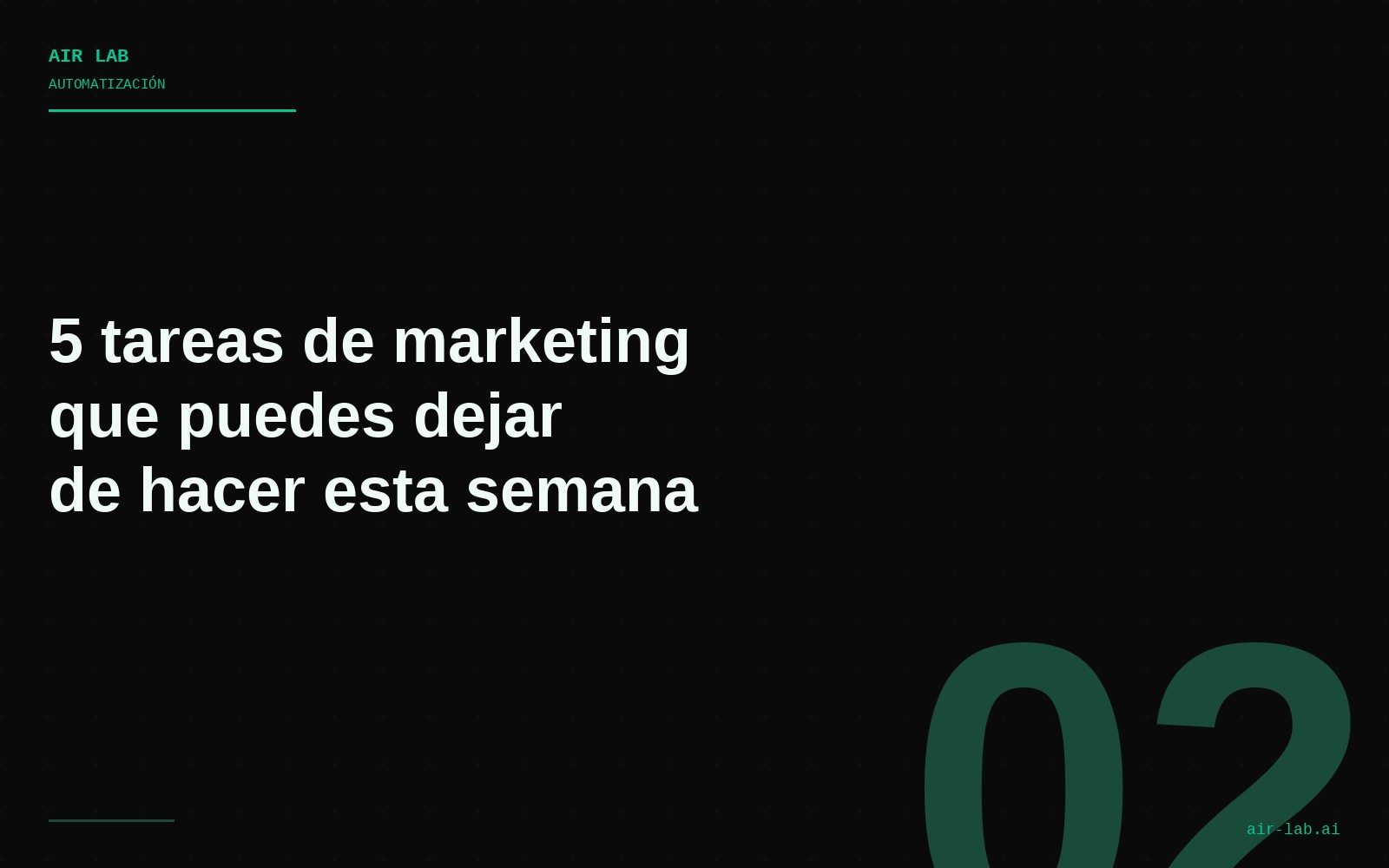 5 tareas de marketing que puedes dejar de hacer esta semana