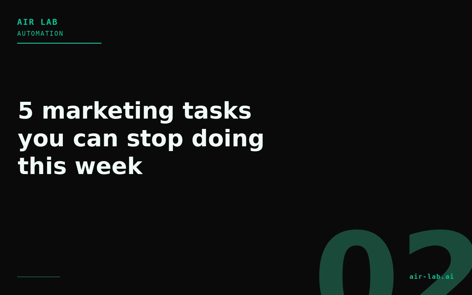 5 marketing tasks you can stop doing this week