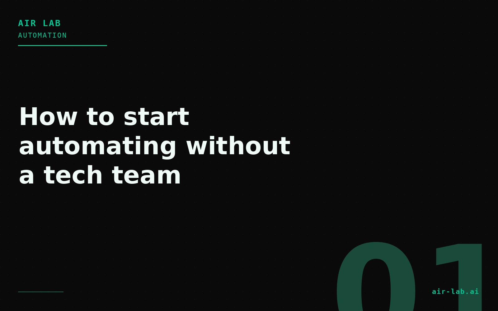 How to start automating without a tech team